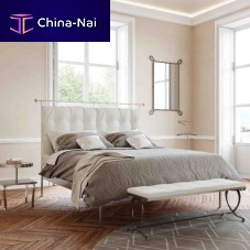 Double bed MOZARTcontemporarywith upholstered headboardwith storage compartment