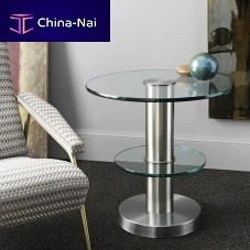 Contemporary side table TAVOLINO 1932glassmetalmetal base