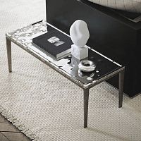 Contemporary side table SoleideMDFstainless steelcast aluminum base