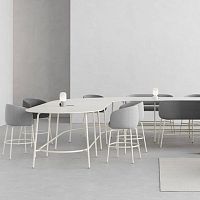 Contemporary high bar table NEST SYSTEMlaminatepowder-coated steel baseoval