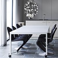 Contemporary dining table PANTON MOVElaminatemetal baserectangular