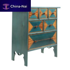 Traditional chest of drawers KANISHTA DARAJsolid woodnot specifiedblue