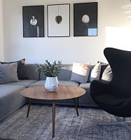 Scandinavian design coffee table PLAYoakwooden baseround