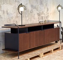 Contemporary sideboard ALANDOwalnutwood veneerlacquered MDF
