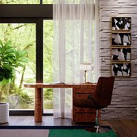 Free-standing desk RADICA CASTAGNOcontemporarywoodenstraight