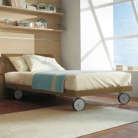 Single bed HAPPY SINGLEcontemporarywith upholstered headboardchild's unisex
