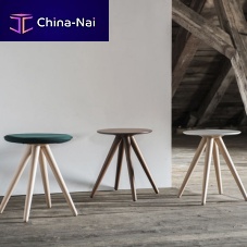 Contemporary coffee table FAT FLAT woodenoak basesolid wood base