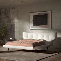 Double bed THOMAScontemporaryupholsteredwith headboard