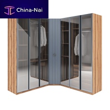 Corner wardrobe SECRETcontemporarywood veneerglass