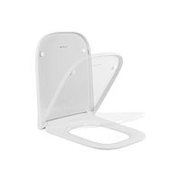 Antibacterial toilet seat LOOK : 234610 seriesstainless steelmade of thermo-hardening plasticwhite