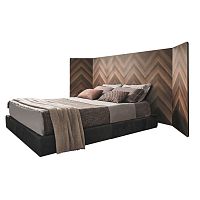 Double bed EVEcontemporaryupholsteredwith headboard