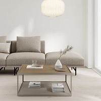 Contemporary side table KUB 2woodencrystallacquered metal base