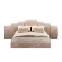 Double bed KARA BEDcontemporaryupholsteredwith headboard