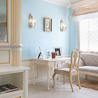 Classic desk lacquered wood4-legged