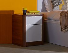 Contemporary bedside table ACUMENbeechrectangularwith drawer