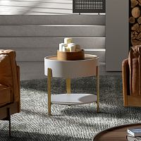 Contemporary side table 2150wood veneerwalnutlacquered MDF