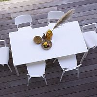 Contemporary dining table CALVIaluminumaluminum baserectangular