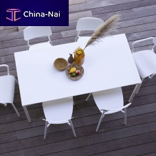 Contemporary dining table CALVIaluminumaluminum baserectangular