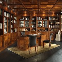 Wall-mounted bookcase STUDIOhighcornertraditional