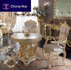 Classic table 15102solid woodsolid wood baseround