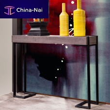 Contemporary sideboard table QUADRO laminated woodlacquered metal baserectangular