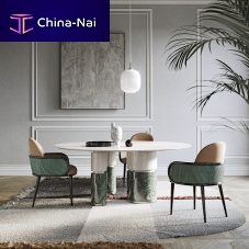 Contemporary table Locmatte lacquered woodglossy lacquered woodmetal base