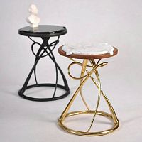 Original design side table HOURGLASSbrassroundhome