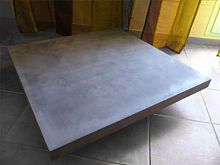 Contemporary coffee table SQUAREwoodenDuctal® UHP concretesquare