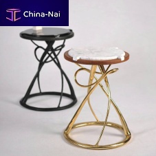 Original design side table HOURGLASSbrassroundhome