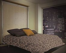 Wall bed LMGdoublecontemporarywith shelf