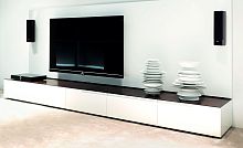 Contemporary TV cabinet MELLlowboardlacquered woodsteel
