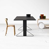 Contemporary dining table KaarioakMDFsteel