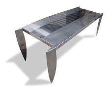 Original design table DAGGER stainless steelrectangularsquare