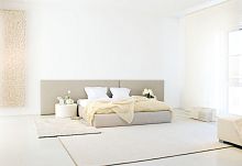 Double bed singlecontemporaryupholstered