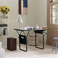 Free-standing desk BERIT contemporarywood veneerash