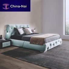 Double bed FLUFFYcontemporaryupholsteredwith headboard