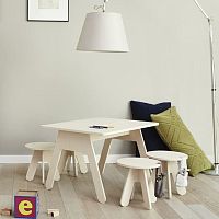 Contemporary table PEEKABOO birchplywoodplywood base