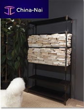 Free-standing bookcase MATCHcontemporarywoodenblack