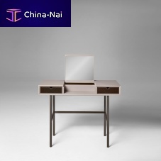 Contemporary dressing table Chapeaumatte lacquered woodlacquered steelleather