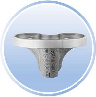 Cementless tibial bearing
