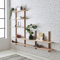 Wall-mounted shelf LESS SET-UPmodularcontemporaryoak