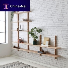 Wall-mounted shelf LESS SET-UPmodularcontemporaryoak