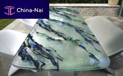 Contemporary dining table glassrectangularcustom