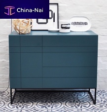 Contemporary sideboard E UNITwoodengrayblue