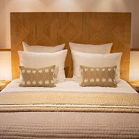 Double bed headboard Wabicontemporaryrattancommercial