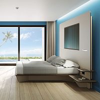 King size bed RECIFEqueen sizecontemporarywith headboard