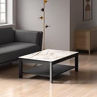 Contemporary coffee table MULTIPLUS tempered glassceramiclacquered aluminum base
