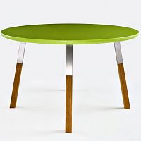 Contemporary dining table DINEwoodenSolid Surfaceround