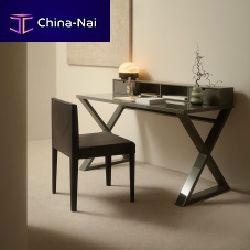 Contemporary writing desk CRUISoakglossy lacquered woodmatte lacquered wood