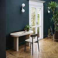 Free-standing desk Jumbocontemporarylacquered woodash